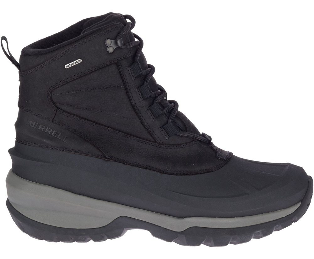 Botas Homem - Merrell Thermo Slush Mid Shell Waterproof - Pretas - YMX917048
